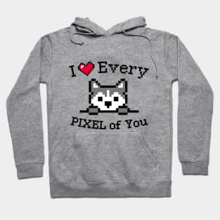 I love You / Inspirational quote / Husky puppy Hoodie